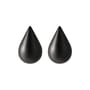 Set de 2 patères Dropit Small bois / H 7,7 cm - Normann Copenhagen