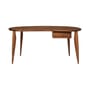 Tavolo ovale Feve legno marrone / Scrivania - 160 x 86 cm / Cassetto rimovibile - Ferm Living