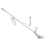 Applique con presa 265 SMALL metallo bianco / L 150 cm - Modello del 1973 - Flos