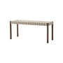 Betty TK4 Bench wood brown / L 105 cm - Linen straps - &tradition