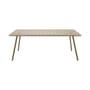 Table rectangulaire Luxembourg métal beige / 207 x 100 cm - 8 à 10 personnes - Fermob