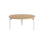 Couchtisch Brooklyn holz weiß / Ø 90 x H 43 cm - Massive Eiche - TIPTOE