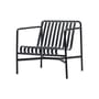 Fauteuil bas Palissade métal gris noir / Dossier bas - Bouroullec, 2016 - Hay