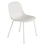 Stuhl Fiber plastikmaterial weiß / Beine Metall - Recycling-Kunststoff - Muuto