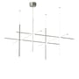 Suspension Coordinates S4 gris argent métal LED / 176 x 176 x H 92 cm - Flos