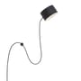 Applique avec prise Post métal noir / LED - Spot aimanté orientable - Muuto