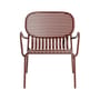 Week-end Low armchair metal red / Aluminium - Petite Friture