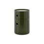 Rangement Componibili New Big plastique vert / 2 tiroirs - Ø 42 x H 61,5 cm - Kartell