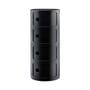 Componibili Storage plastic material black 4 drawers - H 77 cm - Kartell