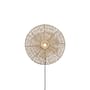 Wandleuchte mit Stromkabel Zanzibar Flat faser holz weiß / Rattan / Ø 55 cm - GOOD&MOJO