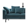 Accessorio  tessuto blu / Cuscino per divano Largo -  Velluto - 48 x 35 cm - Kartell