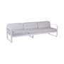 Canapé de jardin 3 places Bellevie métal tissu blanc / L 235 cm - Tissu blanc grisé - Fermob