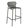 Tabouret de bar Week-End métal vert / Aluminium - H 80 cm - Petite Friture