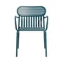 Fauteuil bridge empilable Week-end métal bleu / Aluminium - Petite Friture