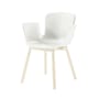 Fauteuil Juli Plastic plastique blanc / 4 pieds bois - Cappellini