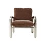 Fauteuil rembourré Chrome marron / Velours - HK LIVING