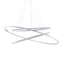Sospensione Ellisse Triple LED argento metallo / 135 x 70 cm - Luce verso l'alto e il basso - Nemo