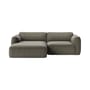 Canapé d'angle Develius C tissu vert / 3 places - L 220 cm / Dormeuse gauche - &tradition