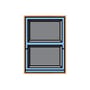 Affiche encadrée Window 03 papier bois multicolore / By Richard Wood - 50 x 70 cm - The Wrong Shop
