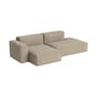 Canapé d'angle Mags Soft Low Armrest n°3 beige / 2,5 places - L 256.5 cm / Accoudoir gauche - Hay