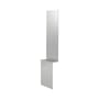 Miroir mural Pleat métal argent / L 57 x H 226,7 cm - Muuto