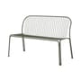 Banc avec dossier Thorvald SC111 métal vert / L 129 cm - &tradition