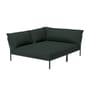 Modulares Gartensofa Level 2 Cozy textil grün / Weiche Rückenlehne & tiefe Sitzfläche - Eckmodul links - L 173,5 x T 139 cm - Houe
