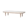 Tavolino FLY pietra bianco legno naturale / Marmo - 120 x 60 cm - &tradition