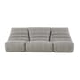 Canapé de jardin 3 places Saparella tissu gris (1965) / 3 modules - L 222 cm - Cinna