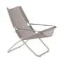 Chaise longue pliable inclinable Snooze tissu blanc métal & tissu blanc / 2 positions - Emu