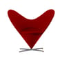 Poltrona girevole Heart Cone Chair tessuto rosso / By Verner Panton, 1959 - Tessuto - Vitra