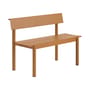 Banc avec dossier Linear métal  / L 110 cm - Muuto