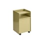 Desserte à roulettes Folded Low métal vert / 1 porte - H 61,5 cm - Muuto
