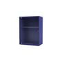 Armadio pensile da bagno Ripple legno blu / L 35,4 x P 20 x H 46,8 cm - Vetro ondulato - MONTANA
