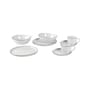 Set vaisselle Salt céramique blanc / Service petit-déjeuner 2 personnes - 8 pièces - BROSTE COPENHAGEN