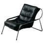 Fauteuil rembourré Maggiolina métal cuir noir / Rembourré - Zanotta