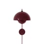 Applique avec prise Flowerpot VP8 métal prune / Verner Panton, 1968 - &tradition