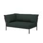 Modulares Gartensofa Level 2 textil grün / Extra weiche Rückenlehne - Eckmodul links - L 139 x T 92,5 cm - Houe