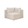 Sofa modulierbar Mellow textil weiß / Eckelement - Ethnicraft