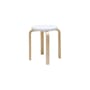 E 60 Stackable stool wood white / Alvar Aalto, 1933 - 4 Base, legs - ARTEK