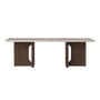 Table basse Androgyne Lounge Wood pierre beige bois naturel / 120 x 45 x H 37,8 cm - Base bois - Audo Copenhagen