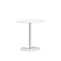 Table d'appoint Push the Button matériau composite blanc / Hauteur réglable - Ø 50 x H 50 à 73 cm / Fenix-NTM® - Kristalia