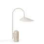 Tischleuchte Arum metall stein weiß beige / Metall & Stein - Drehbar - Ferm Living