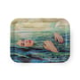 Plateau Toiletpaper - Sea girl plastique bleu / 32 x 43,5 cm - Mélamine - Seletti