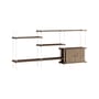 Étagère Shelving System – s.115.3.B bois marron / L 239 x H 115 x Prof. 35 cm - MOEBE