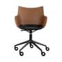 Fauteuil à roulettes Q/Wood bois naturel - Kartell