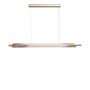 Sospensione ORG Horizontal Small vetro bianco / LED - L 130 cm - DCW éditions