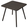 Table carrée Luxembourg métal marron / 80 x 80 cm - 4 pieds - Fermob