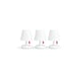 Edison the Mini Wireless rechargeable outdoor lamp plastic material white / Set of 3 - Ø 9 x H 15 cm - Fatboy
