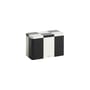 Tin Medium Airtight box metal black / 20 x 10 x H 12.5 cm - Hay